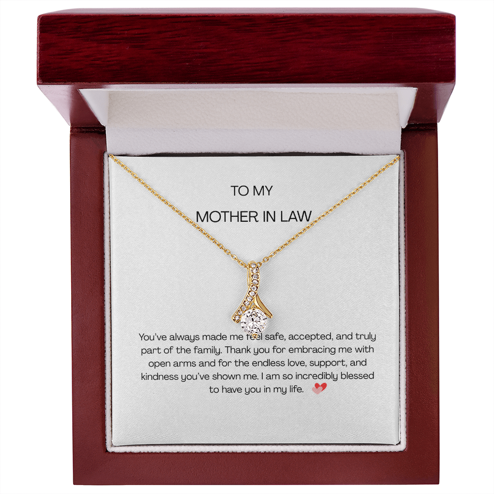 Mother In Law Gift (I Feel Loved and Accepted) Alluring Beauty Necklace